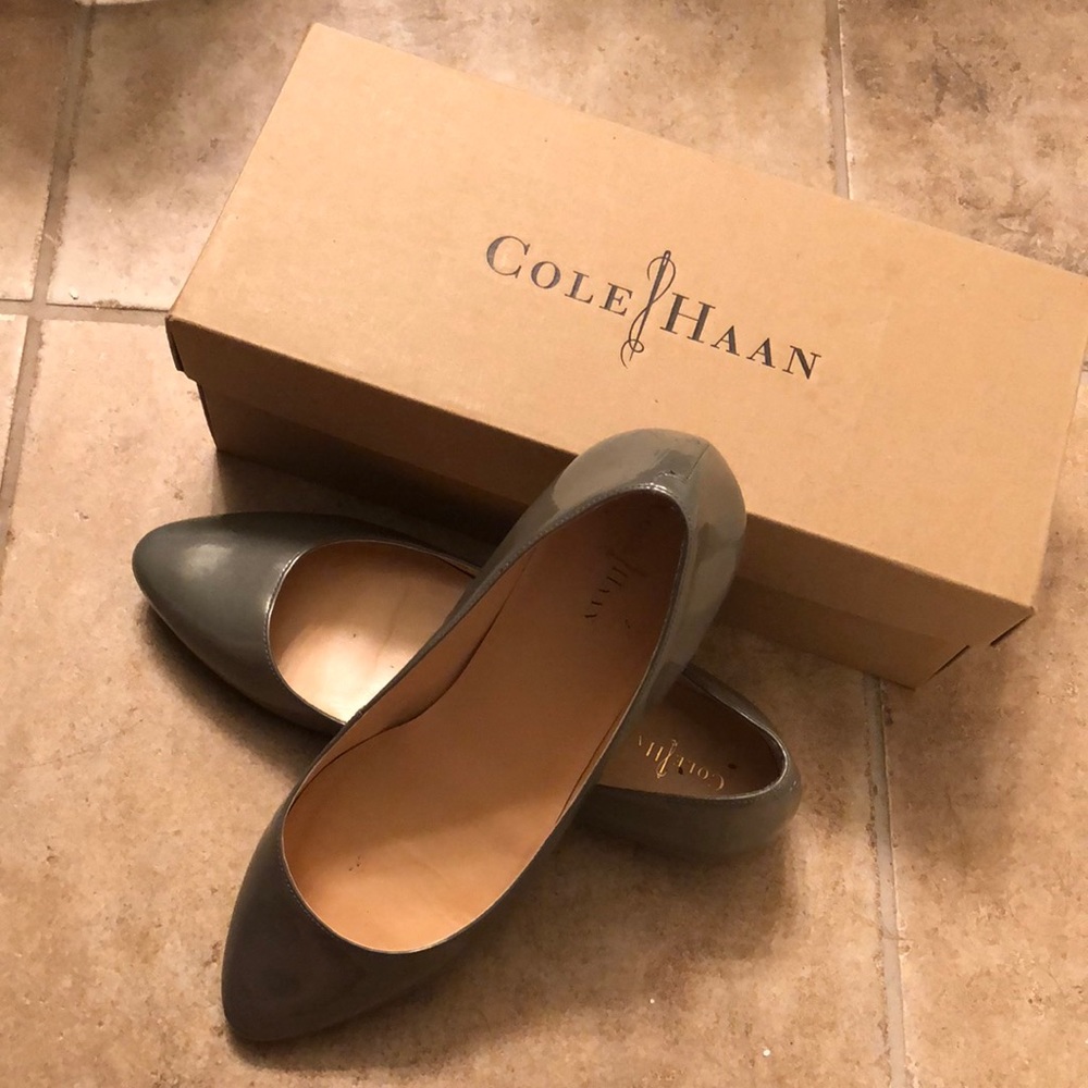 Cole Haan Juliana Flats (grey patent leather)